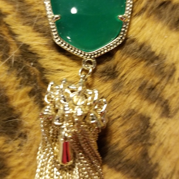TRADING!!!KENDRA SCOTT GREEN RAYNE NECKLACE - Picture 3 of 5